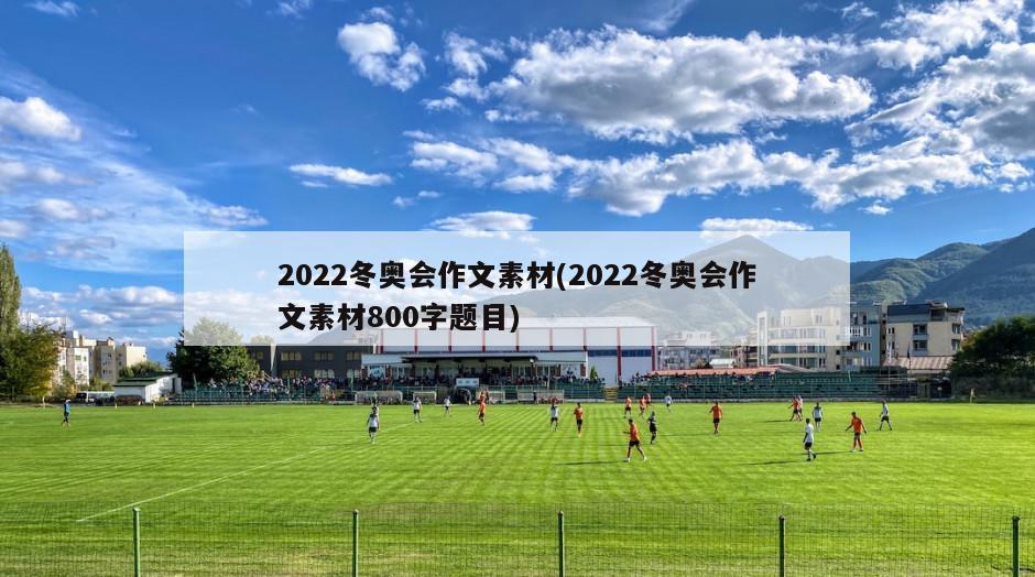 2022冬奥会作文素材(2022冬奥会作文素材800字题目)